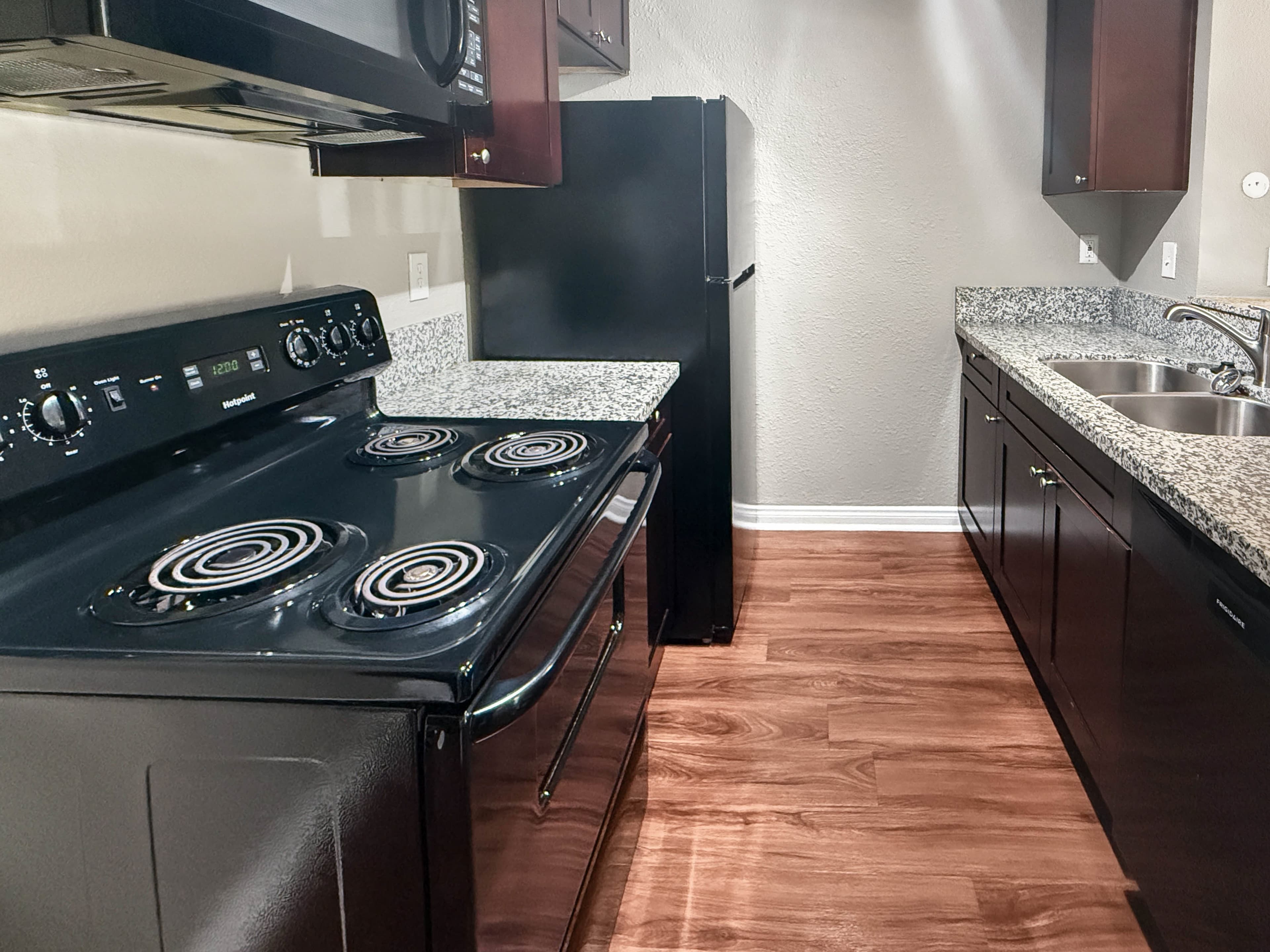Updated kitchen in a 1-bed residence